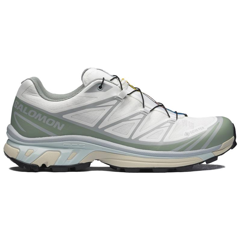Salomon XT-6 GORE-TEX Unisex Trail Running Shoes – White, Grey & Green