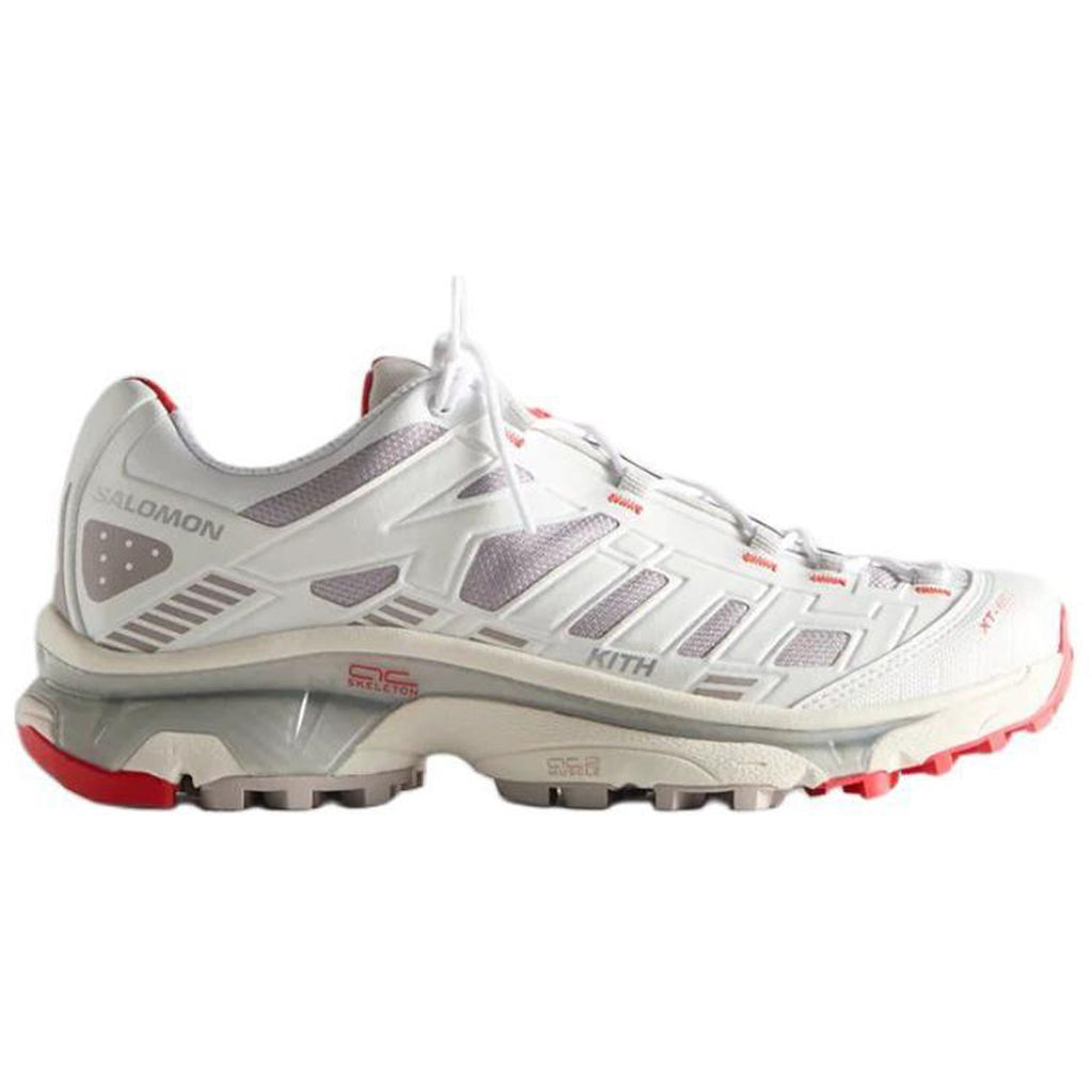 Salomon × KITH XT-4K Unisex Technical Sneakers – White & Grey