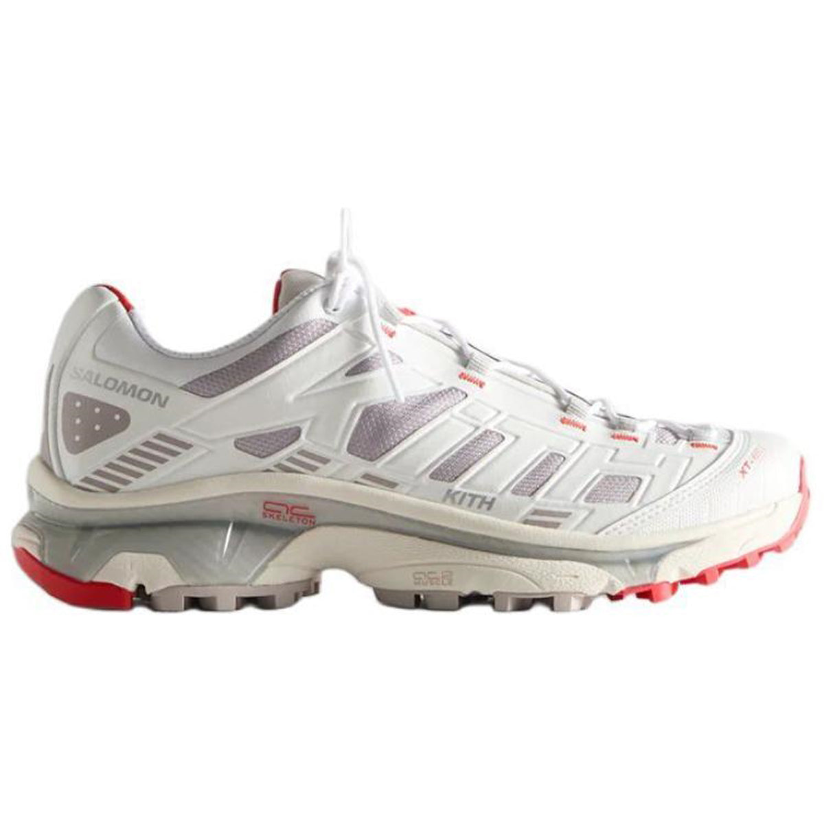 Salomon × KITH XT-4K Unisex Technical Sneakers – White & Grey