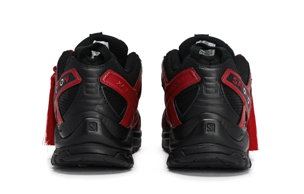 Salomon XA Pro 3D La Yaute × 811 Manufacturing CNY Limited Edition Unisex Outdoor Shoes – Black, Red & Silver with Tassel Detail