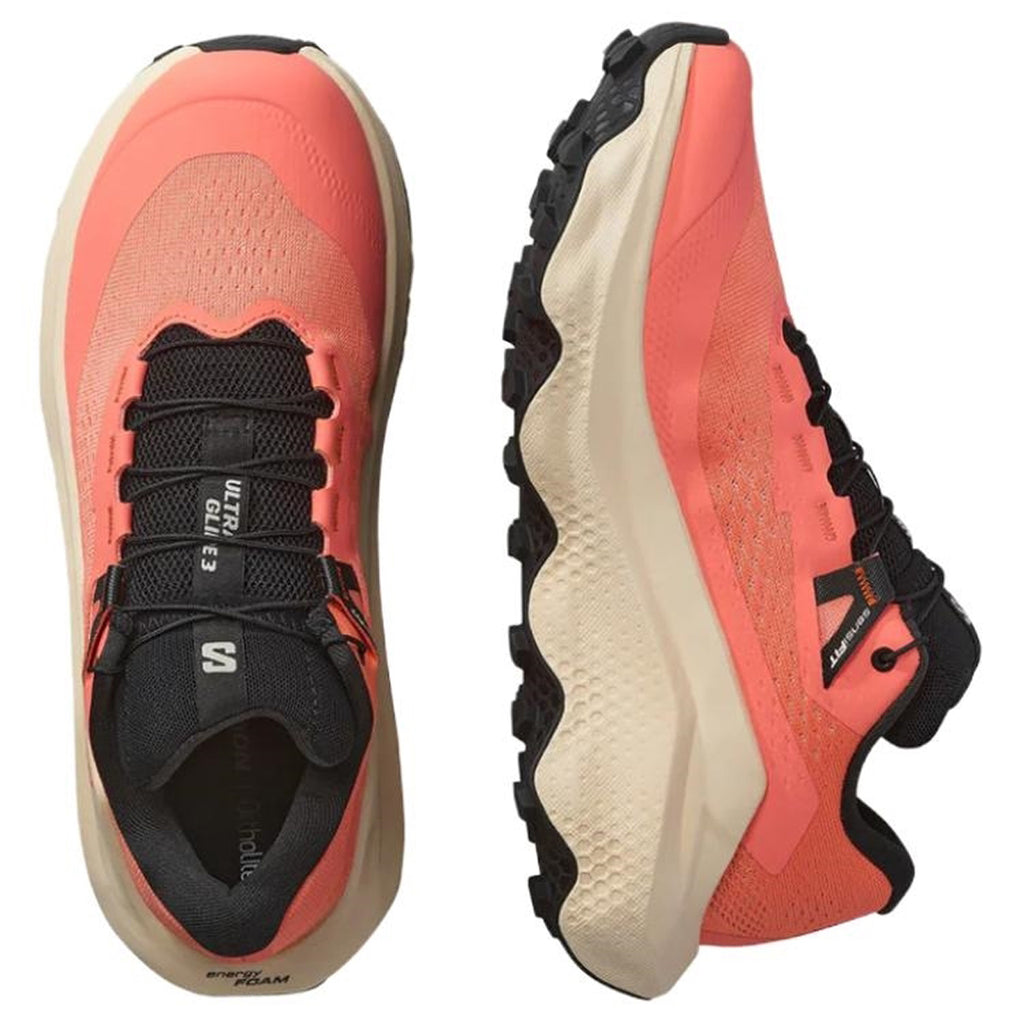 Salomon Ultra Glide 3 ReliefSphere Women's Trail Running Shoes – Orange & Beige