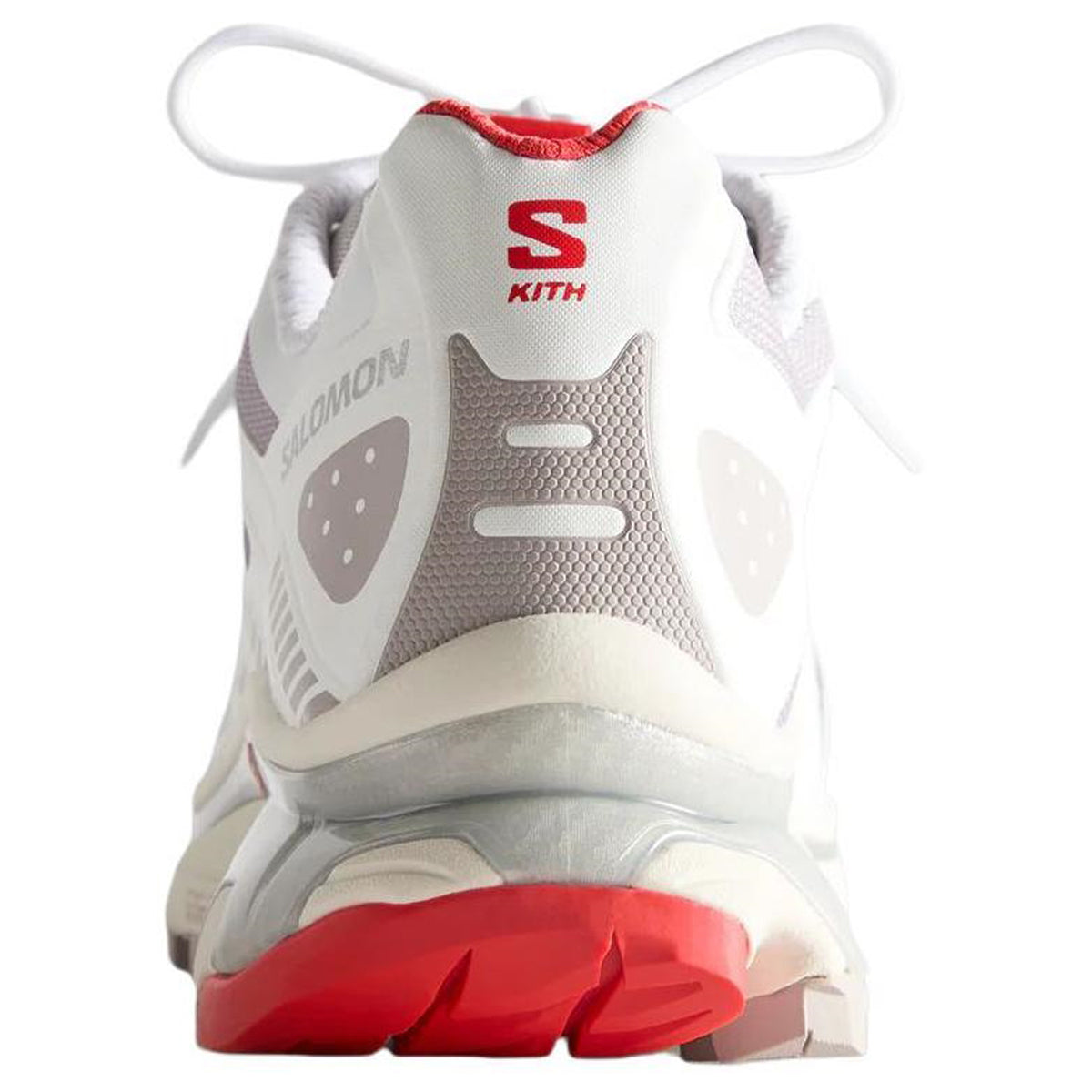Salomon × KITH XT-4K Unisex Technical Sneakers – White & Grey